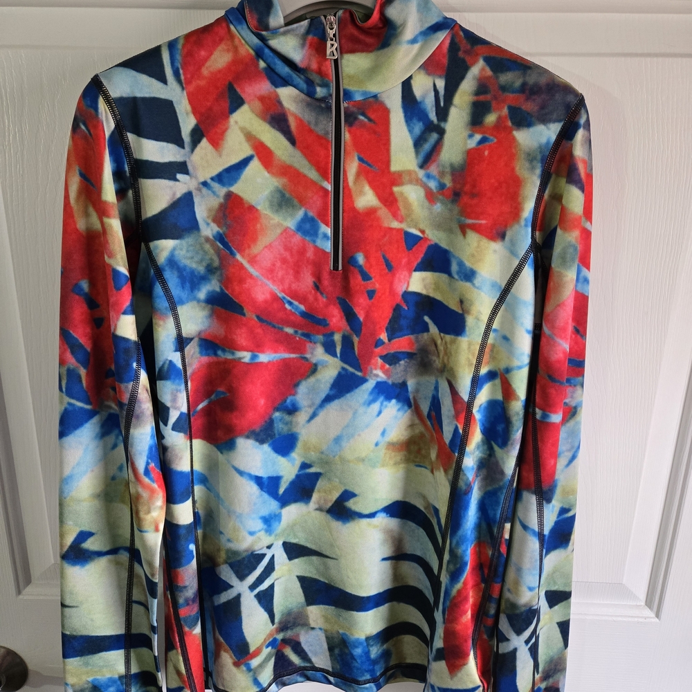 Wmns Bogner Fire & Ice Alison 1/4 Zip Baselayer, Sz. Med in Multicolor Print